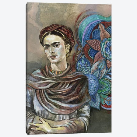 Frida Floral II Canvas Print #FPT23} by Fanitsa Petrou Canvas Wall Art