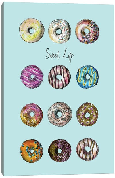 Sweet Life Canvas Art Print - Donut Art