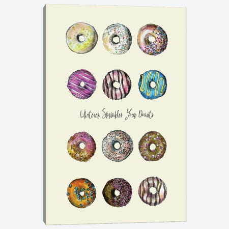 Whatever Sprinkles Your Donuts Canvas Print #FPT244} by Fanitsa Petrou Art Print
