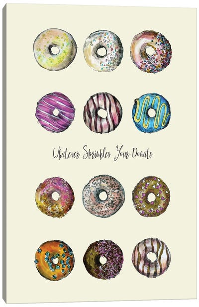 Whatever Sprinkles Your Donuts Canvas Art Print - Donut Art
