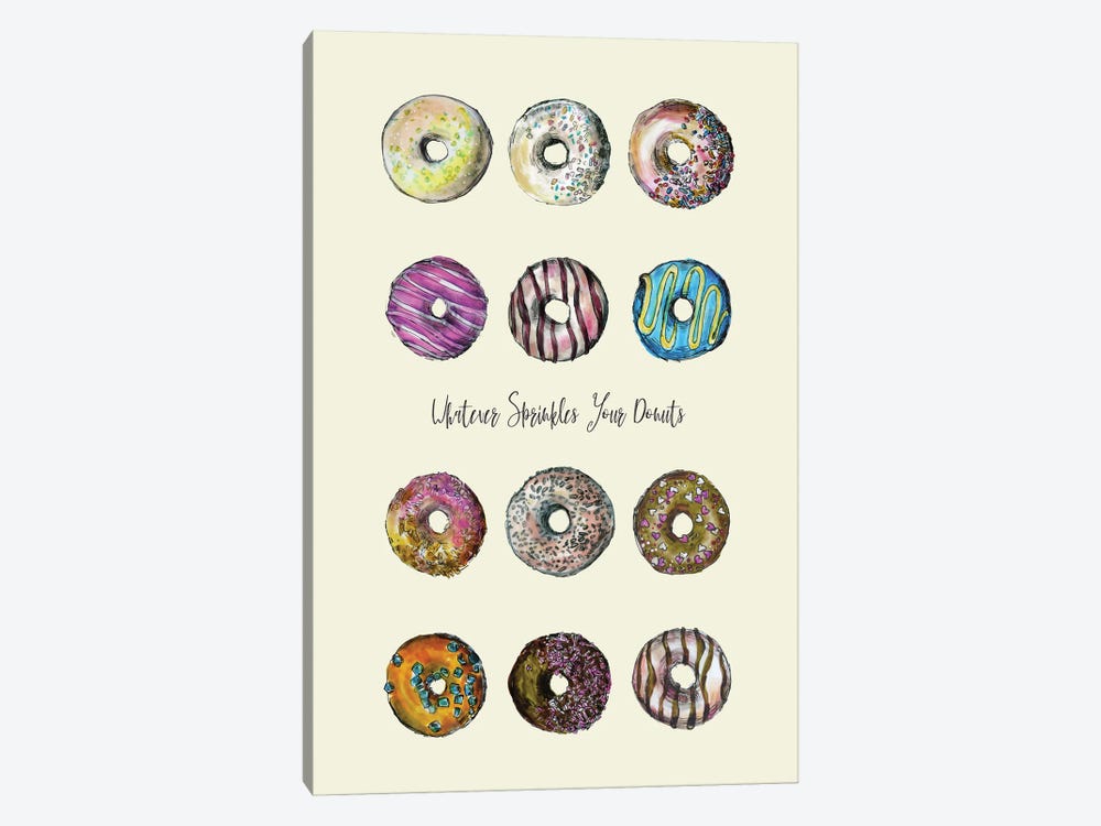 Whatever Sprinkles Your Donuts by Fanitsa Petrou 1-piece Canvas Print