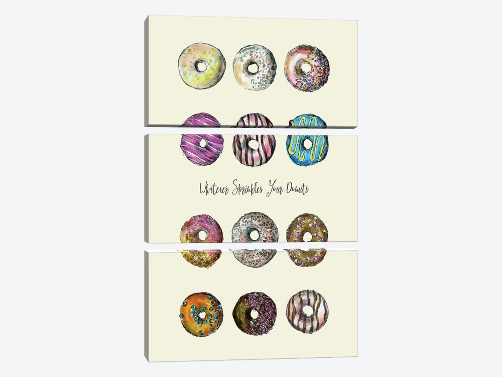 Whatever Sprinkles Your Donuts by Fanitsa Petrou 3-piece Art Print