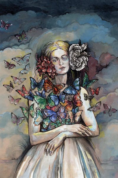Butterfly Woman by Fanitsa Petrou canvas print