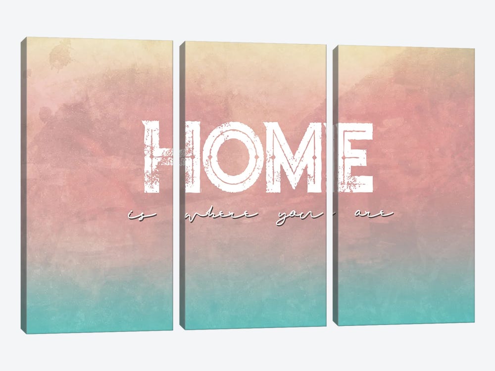 Home Is Where You Are by Fanitsa Petrou 3-piece Canvas Print