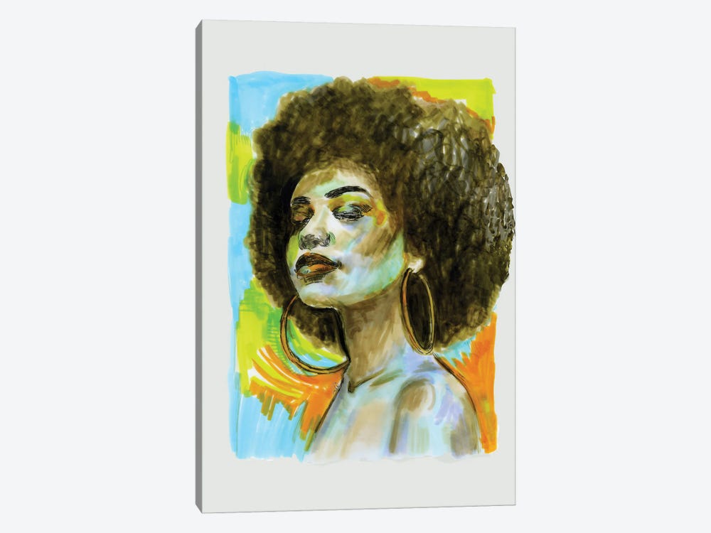 Afro by Fanitsa Petrou 1-piece Canvas Art Print