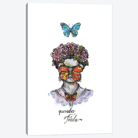 Frida - Butterfly Canvas Print #FPT26} by Fanitsa Petrou Canvas Art Print