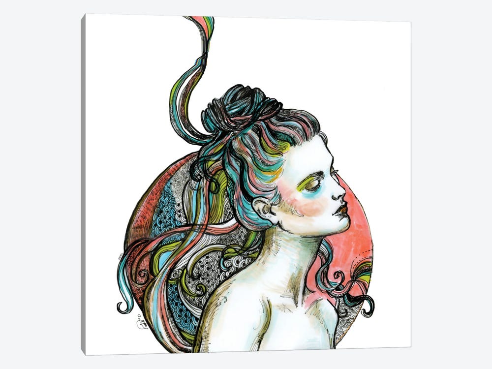 Upside Down Hair by Fanitsa Petrou 1-piece Canvas Print
