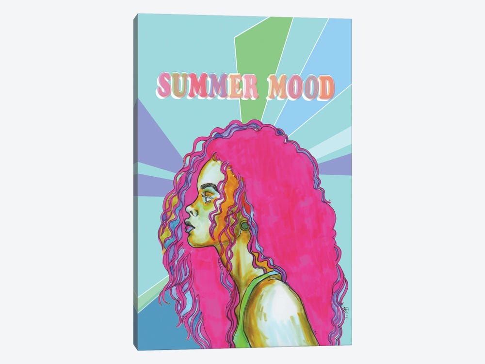 Summer Mood - Pink by Fanitsa Petrou 1-piece Canvas Artwork