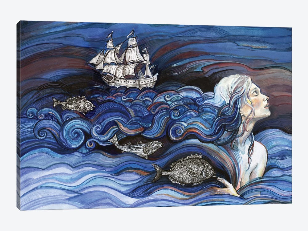 Surreal - Ocean Hair by Fanitsa Petrou 1-piece Canvas Art