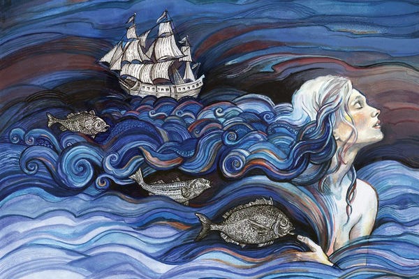 Fanitsa Petrou: Surreal - Ocean Hair by Fanitsa Petrou