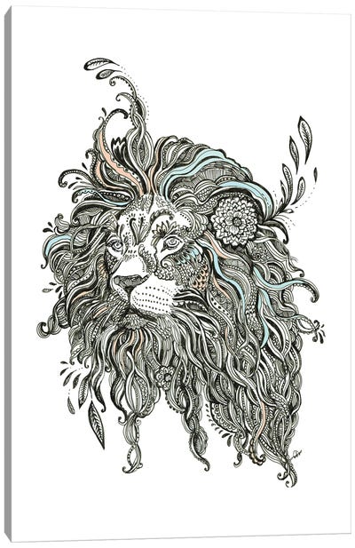 Lion Head Canvas Art Print - Fanitsa Petrou