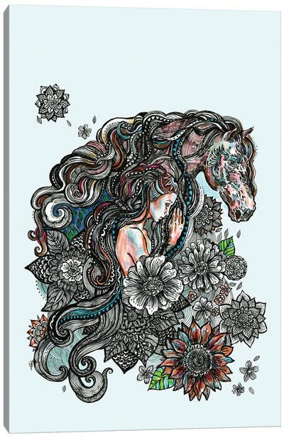Epona, The Horse Goddess Canvas Art Print - Fanitsa Petrou