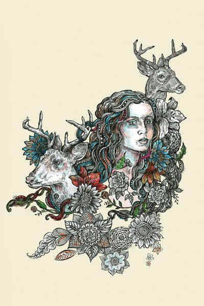 Spirit Animal Deer by Fanitsa Petrou canvas print