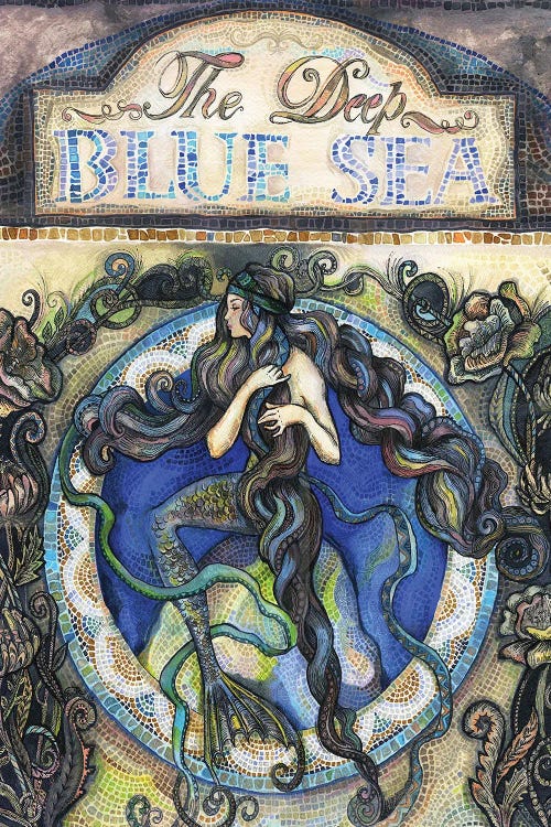 The Deep Blue Sea - Mermaid by Fanitsa Petrou wall art