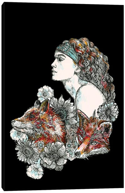 She Wolf Canvas Art Print - Fanitsa Petrou