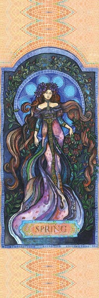 Fanitsa Petrou: Art Nouveau Spring - Iii by Fanitsa Petrou