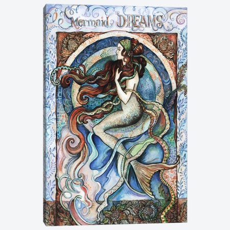 Mermaid Dreams Canvas Print #FPT31} by Fanitsa Petrou Art Print