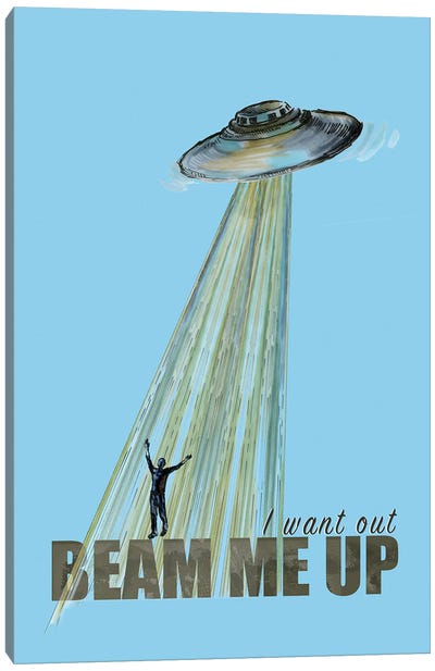 I Want Out Canvas Art Print - UFO Art