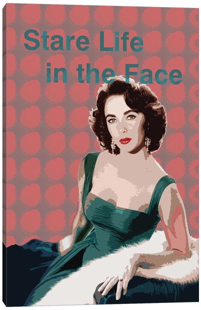 Elizabeth Taylor Star Life In The Face Canvas Art Print - Fanitsa Petrou