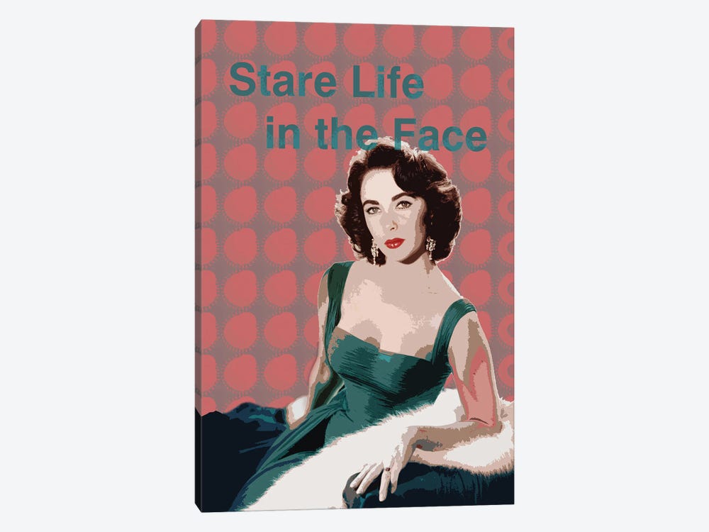 Elizabeth Taylor Star Life In The Face by Fanitsa Petrou 1-piece Canvas Art Print