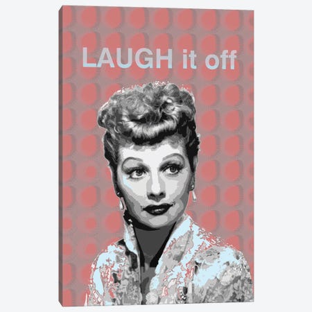 Lucille Ball Laugh It Off Canvas Print #FPT339} by Fanitsa Petrou Canvas Wall Art