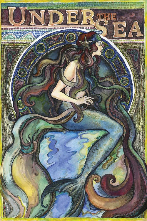 Under The Sea - A Mermaid II by Fanitsa Petrou wall art