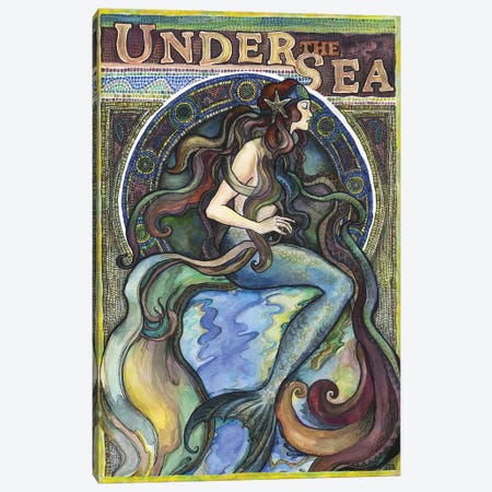 Under The Sea - A Mermaid II Canvas Print #FPT33} by Fanitsa Petrou Canvas Print