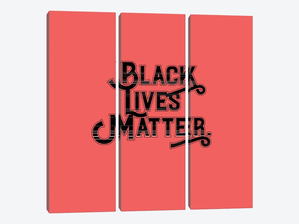 Black Lives Matter by Fanitsa Petrou 3-piece Canvas Art Print
