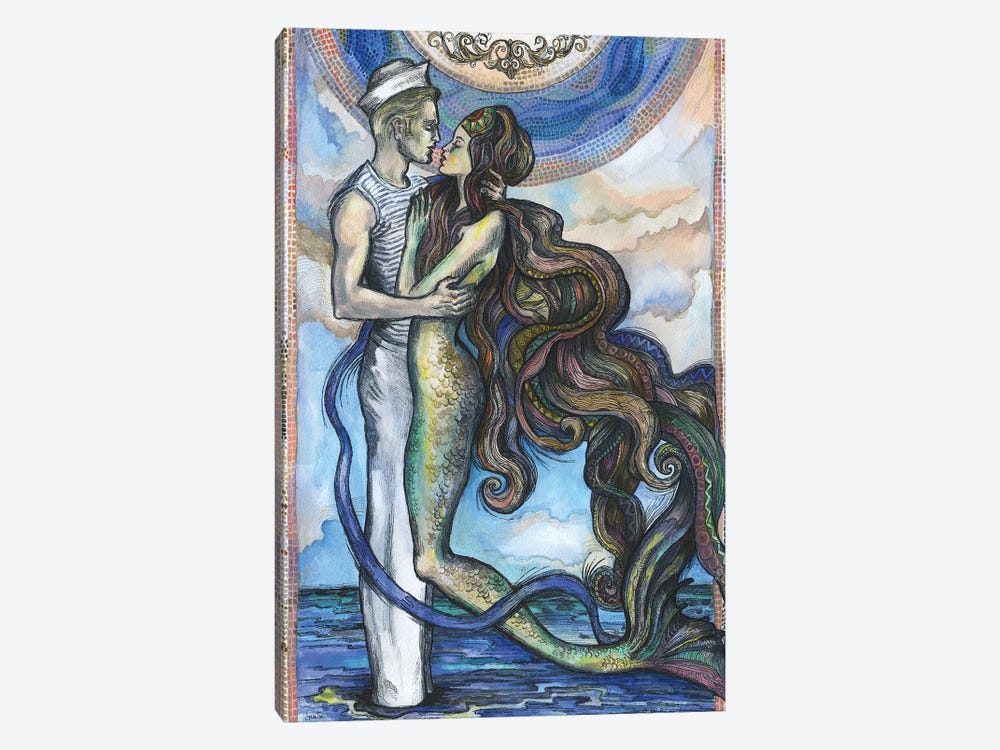 The Sailor And The Mermaid by Fanitsa Petrou 1-piece Art Print