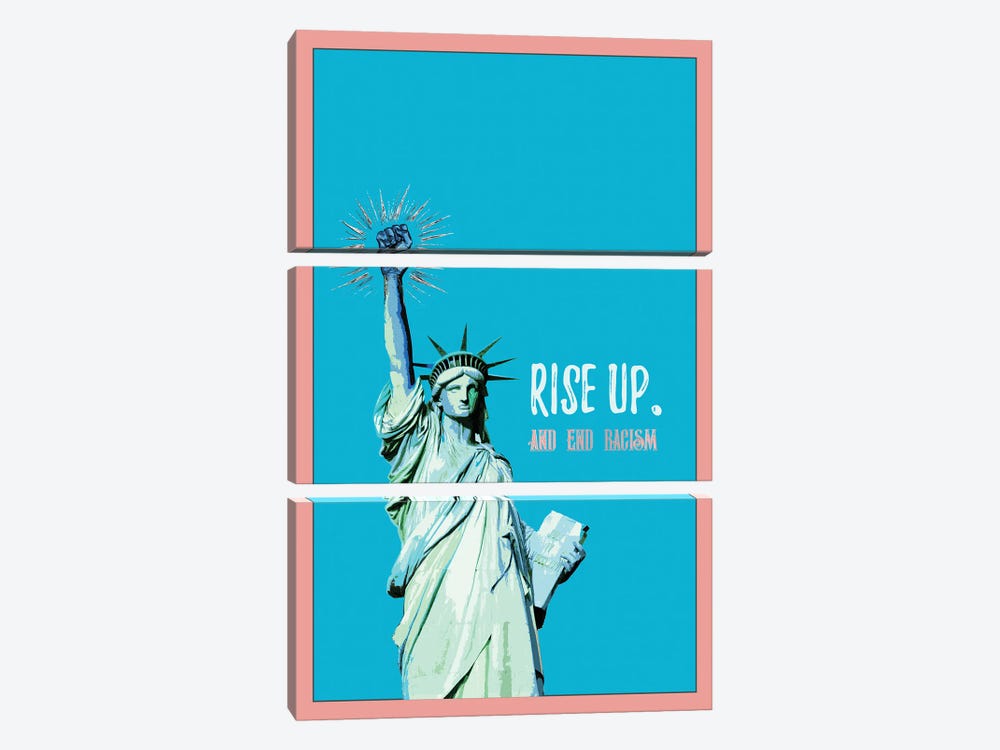 Rise Up Statue Of Liberty by Fanitsa Petrou 3-piece Canvas Print