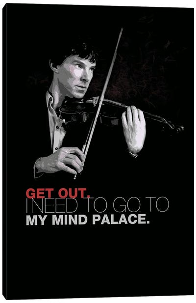 Sherlock Holmes - Benedict Cumberbatch Portrait I Canvas Art Print - Crime Drama TV Show Art