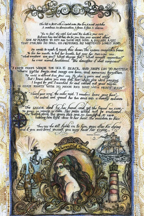 The Sailor And The Mermaid Tale I by Fanitsa Petrou wall art