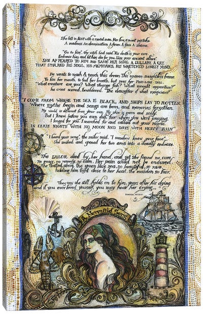 The Sailor And The Mermaid Tale I Canvas Art Print - Fanitsa Petrou