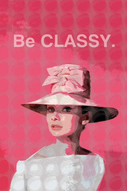 Audrey Hepburn Be Classy by Fanitsa Petrou wall art