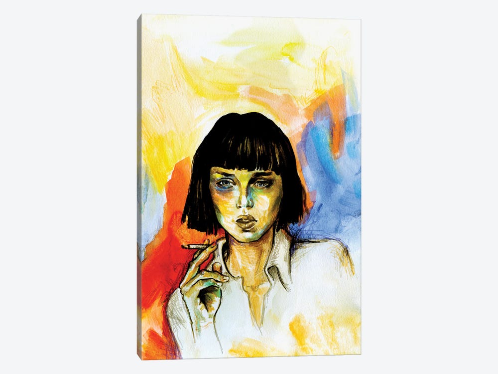 Woman Smoking II by Fanitsa Petrou 1-piece Canvas Artwork