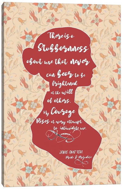 Jane Austen Quote Canvas Art Print - Fanitsa Petrou