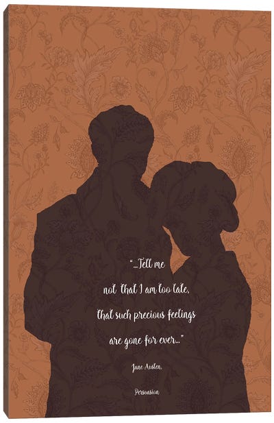 Jane Austen Quote - Persuasion Canvas Art Print - Fanitsa Petrou