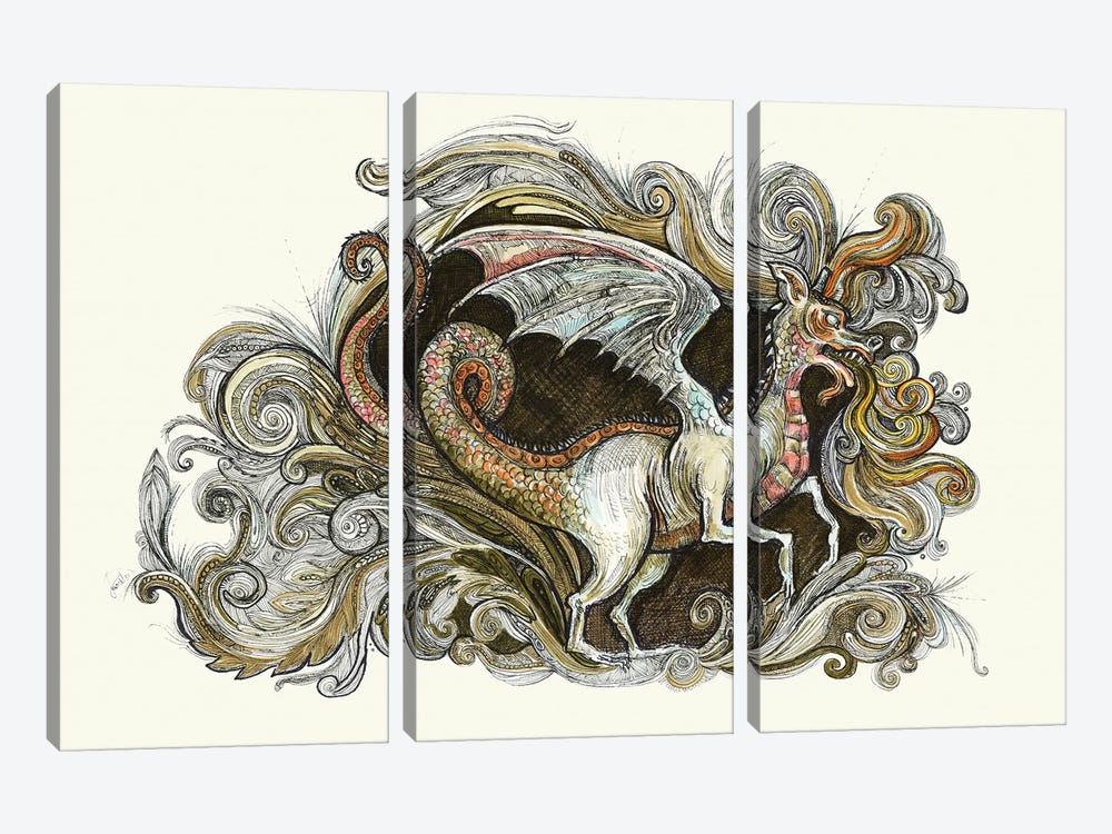Dragon by Fanitsa Petrou 3-piece Art Print