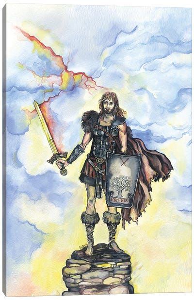 The Knight Canvas Art Print - Mythological Figures
