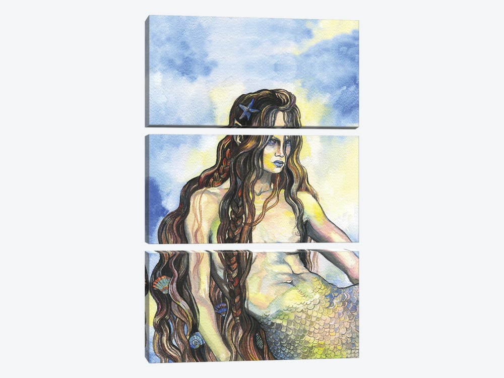 Mermaid by Fanitsa Petrou 3-piece Canvas Print