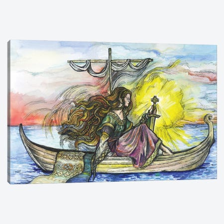 Lady Of The Lake Excalibur Canvas Print #FPT402} by Fanitsa Petrou Canvas Wall Art