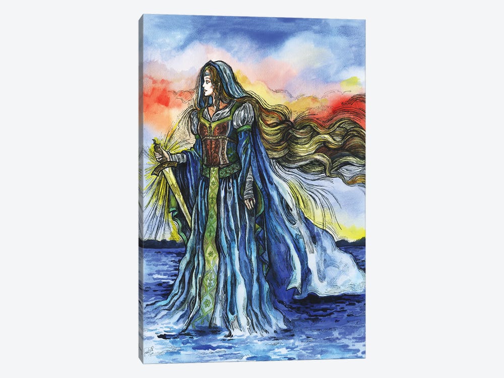Lady Of The Lake Excalibur II by Fanitsa Petrou 1-piece Canvas Wall Art