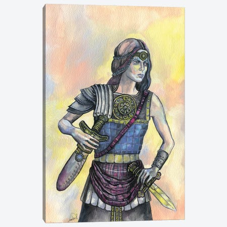 Warrior Princess Canvas Print #FPT405} by Fanitsa Petrou Art Print