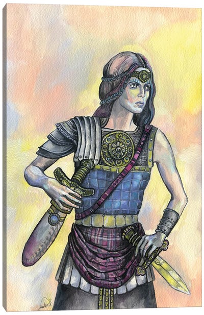 Warrior Princess Canvas Art Print - Fanitsa Petrou