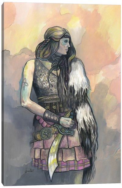 Female Warrior Canvas Art Print - Fanitsa Petrou