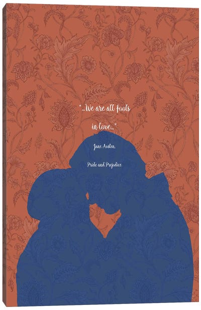Jane Austen Quote - Pride And Prejudice - Ii Canvas Art Print - Fanitsa Petrou