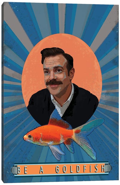 Be A Goldfish Canvas Art Print - Animal Typography