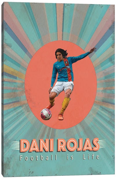 Football Is Life - Dani Rojas - Ted Lasso Canvas Art Print - Sitcoms & Comedy TV Show Art