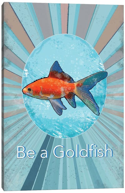 Be A Goldfish II Canvas Art Print - Sitcoms & Comedy TV Show Art