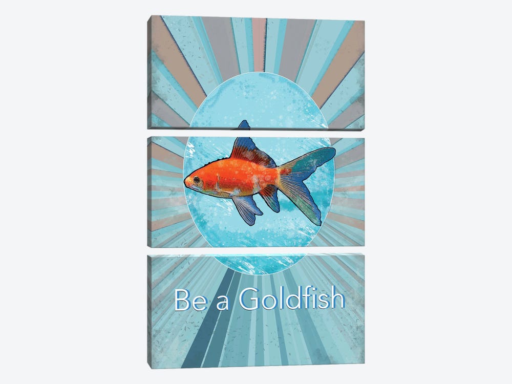 Be A Goldfish II by Fanitsa Petrou 3-piece Canvas Art